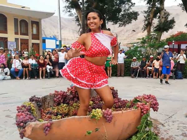 Pisa de la uva en el Festival de la Vendimia Aplao 2025